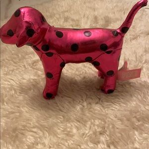 Victoria Secret pink plush dog.